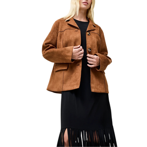 Chaqueta Blazer Premium de Piel de Oveja para Mujer con Tres Botones - Product Image 4