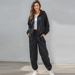 <b>Women</b> Streetwear Windbreaker Tracksuit <b>Women</b> 100% Polyester Spandex Waterproof <b>Jacket</b> Rain Pants Set Ladies - Product Image 1