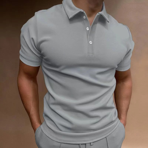 Camiseta Polo de Alta Calidad para Hombre para Uso Casual, Camiseta 100% Algodón, Transpirable, de Poliéster y Algodón, Lisa, de Manga Corta - Product Image 4