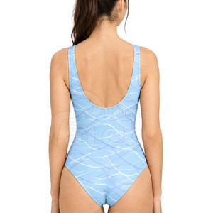 Maillot de bain une pièce imprimé sur mesure pour femme, maillot de bain athlétique à séchage rapide en tissu extensible, pour la plage, la piscine, le sport et l'entraînement, vente en gros - Product Image 4