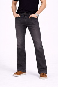 Jean en denim coupe droite pour homme Charcoal Fade Premium Comfort – Un essentiel moderne pour tous les jours, confectionné en tissu de coton de qualité - Product Image 1