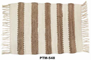 Alfombra de algodón/yaute tejida a mano / Alfombra para sala de estar, rectangular, pelo medio, PTM No.548 - Product Image 1
