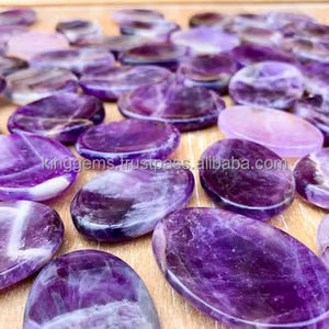 หินอเมทิสต์ธรรมชาติแกะสลักรูปวงรีสำหรับชาวพุทธและฮวงจุ้ยสำหรับการรักษาสมาธิและบรรเทาความเครียด - Product Image 2