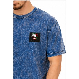 Camiseta de Manga Larga con Cuello Redondo para Hombre, Estilo Vintage, Lavado Ácido, 100% Algodón, Logotipo Personalizado, Alta Calidad - Product Image 5