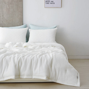 [NONA] DIBAKO MOCHI Modal Cotton Blend Waffle Shape Bedding Set Eco-Friendly Fabric Modern Interior <b>Bed</b> Linen Set - Product Image 3