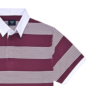 Mens Striped Polo Shirt Short Sleeve Casual Soft Breathable Lightweight <b>Classic</b> Stand Collar Summer Smart Casual Cotton Wear - Product Image 3