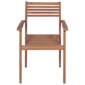 Ensemble de 8 chaises de patio en teck de taille standard pour meubles d'extérieur - Product Image 4