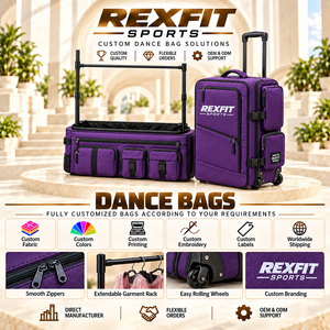 Sac de transport à roulettes personnalisé pour la danse, grande capacité, pour le rangement d'équipements de danse, idéal pour les compétitions, les voyages d'équipe et les spectacles - Product Image 5