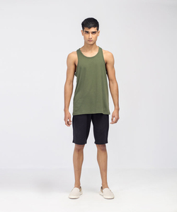 Camiseta sin mangas de punto transpirable para hombre - Ropa deportiva para gimnasio, fitness, running, entrenamiento, ecológica - Product Image 2