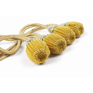 QUICK WAY INDUSTRIES Cordón de uniforme ceremonial dorado y negro con borla de nudo de sabre y borla de bullion con forma de bellota - Product Image 5