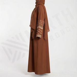Abayas Elegantes, Nuevo Modelo, Vestido de Gala Modesto de Organza de Lujo con Cola de Capilla, Venta al por Mayor, Kaftán Musulmán Abierto, Color Personalizado - Product Image 3