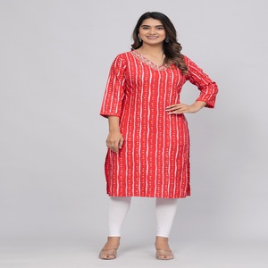 Women Rayon Red Printed <b>Kurti</b> Ethnic Casual Wear <b>Kurti</b> - Product Image 1