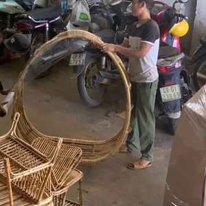 Wholesale <b>Egg</b> <b>Chair</b> Outdoor Rattan Hanging <b>Chair</b> Indoor Swing <b>Chair</b> with Cushion for Garden Balcony Hotel Furniture - Product Image 4