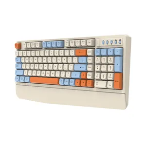 Gamer Computer Laptop Bluetooth Keyboard Ergonomic RGB LED Colored Wireless Usb Gaming Computer Accessories Keyboard