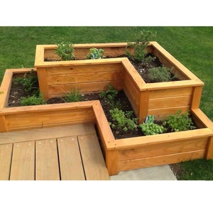 Outdoor 3-Tier Wooden Raised Garden Bed Kit <b>Planter</b> Box for Vegetables Flowers and Herbs Gardening In Cheapest Price - Product Image 2