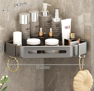 Étagère d'angle murale en alliage d'aluminium pour salle de bain, support de rangement métallique pour douche, organisateur de rangement - Product Image 3