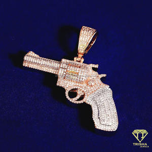 Iced Out Statement Hip Hop Pendant in 925 Sterling Silver with VVS Moissanite Diamond Design - Product Image 4