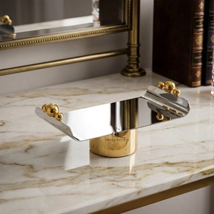Luxury 3 Pc Metal Cake Stand <b>Set</b> With Gold Base And Handle. Elegant Dessert & Fruit Display Riser <b>Set</b> For Hotels & Catering - Product Image 4