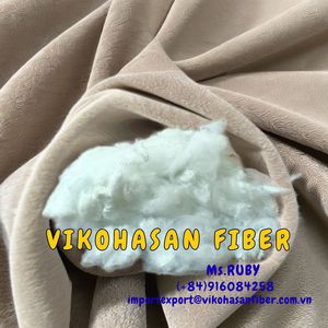 เส้นใยโพลีเอสเตอร์รีไซเคิลแบบสเตเปิล 0.9D SD สีขาว แห้ง รีไซเคิลได้ จาก Vikohasan PSF ได้รับการรับรองมาตรฐาน GRS สำหรับเส้นด้ายปั่น - Product Image 6