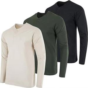 T-shirt Homme Bleu Marine Personnalisé en Gros, Col Contrastant, Col Rond, Manches Longues, Coton Jersey, Coupe Oversize Décontractée - Product Image 4