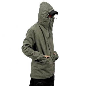 Chaquetas Bomber con Capucha de Invierno, Diseño Asimétrico, Estilo Urbano Y2K, Fabricación Personalizada al por Mayor, Chaqueta Hip Hop con Lavado Ácido - Product Image 6