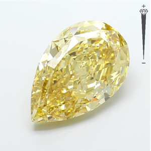 Diamant cultivé en laboratoire certifié IGI 15,07 CT, taille poire, couleur jaune intense fantaisie, clarté VS2, CVD 617425830, ROYAL GEMS Jewelry - Product Image 1