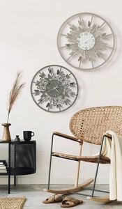 Modern Round Metal <b>Wall</b> <b>Clock</b> With Butterfly Laser Cut <b>Design</b> Quartz Analog Silent Living Room Decor - Product Image 3