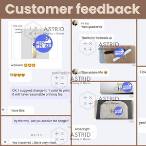 ไม้แขวนวิกผม Astrid ขนาด 23 ซม. สีชมพูอ่อนแบบไม่ทอ  สำหรับต่อผม  พร้อมโลโก้สั่งทำได้ สำหรับใช้ในห้องน้ำ ตู้เสื้อผ้า และร้านเสริมสวย - Product Image 4