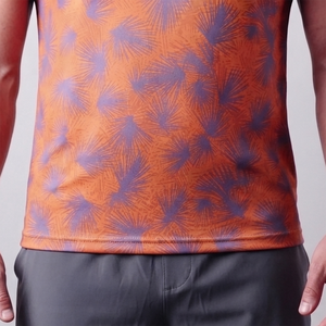 T-shirt extensible pour homme, vêtements de sport, tenue professionnelle, vêtements d'entraînement en plein air, t-shirt à col contrastant pour homme - Product Image 6