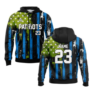 Sweat à capuche respirant personnalisé Patriots 23, vêtements de sport en polyester pour hommes, service OEM pour adultes, Zersia International - Product Image 4