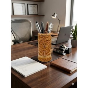 Portaflores de Madera de Pino Tallado a Mano |   Jarrón de Madera Natural |   Venta al por mayor - Product Image 3