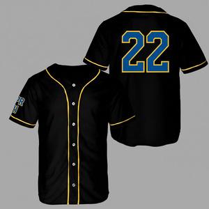 OEM Baseball Jersey Custom Logo & Number Embroidery Logo Sublimation <b>Strip</b> Design Men Baseball Jersey - Product Image 1