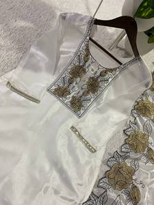 Designer Indian Pakistani Party Wear New Collection Silk Fully Stitched Top-Dupatta Bottom Set Stretchable Reversible - Product Image 4