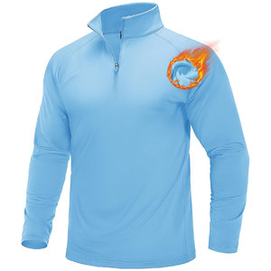 Sudadera ligera con cremallera 1/4 para hombre, tejido French Terry, servicio de fabricación personalizada, MOQ bajo, envío a todo el mundo - Product Image 1