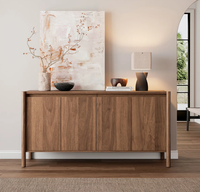 Meubles de bar modernes en bois / Armoire de cuisine en bois de manguier / Ensemble complet de meubles de bar îlot de luxe au design actuel pour appartement et hôtel