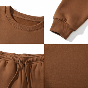 ชุดวอร์มผู้ชายไซส์ใหญ่ เสื้อคอกลม กางเกงจ็อกเกอร์ ผ้าฝ้ายฟลีซ ผู้ผลิตขายส่ง รับผลิตแบบ OEM ODM - Product Image 5