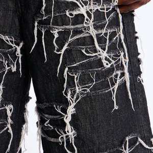 Wholesale Custom Made Men Denim <b>Shorts</b> Sporty Eco-Friendly Waterproof Quick Dry Breathable Ripped with Side Pocket Design - Product Image 6