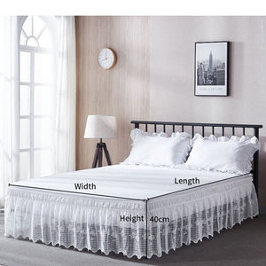 Best Quality Luxury Customized Cotton 200TC Modern <b>Bed</b> Skirts Double Sizes Home Hotel Bedding - Product Image 2