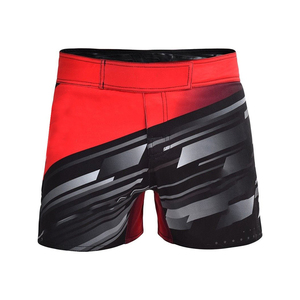 Shorts de combat MMA pour hommes, à compression, imprimés en sérigraphie, taille haute, avec cordon de serrage, respirants, à fermeture frontale - Product Image 1