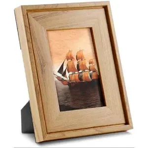 Cadre photo en bois artisanal écologique, design naturel durable pour la décoration murale, pour afficher les souvenirs de voyage, unique - Product Image 3