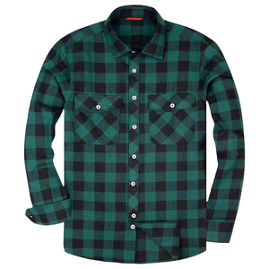 Camisa de Franela de Primera Calidad 2026, Diseño Personalizado, Camisas de Franela a Rayas para Hombre, Secado Rápido, Transpirable, Ecológica, Servicio OEM - Product Image 1