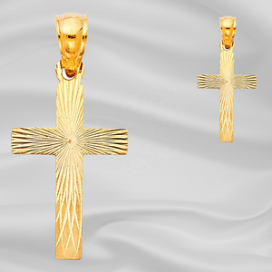 Brand New 18K Plaqué Or Croix Charme Pendentif Collier Super À La Mode Classique Diamant Style pour Femmes Hommes Enfants Alliage Christian - Product Image 6