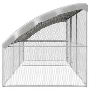 Jaula para Pollos Plateada de 3 Piezas, 236.22 x 78.74 x 78.15 Pulgadas, para el Cuidado de Animales - Product Image 5