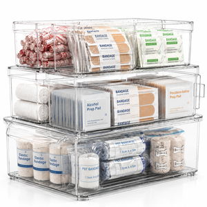 Transparent Organizer <b>Containers</b> for Medical Equipment, Pharmaceuticals & Healthcare Storage - Product Image 1