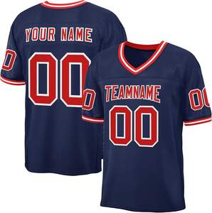 เสื้อเจอร์ซีย์อเมริกันฟุตบอลสำหรับผู้ชาย ระบายอากาศได้ดี แห้งเร็ว ผลิตจากโพลีเอสเตอร์ ชุดยูนิฟอร์มอเมริกันฟุตบอลแบบกำหนดเองสำหรับทีม - Product Image 5