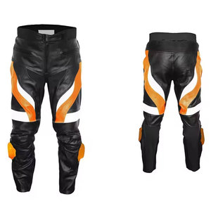 Pantalones de Cuero Negros para Motocicleta, Estilo Biker, Resistentes al Viento, Transpirables, Anti-UV, Tallas Grandes, Duraderos, Personalizables con Logotipo - Product Image 1