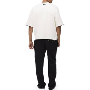 Camiseta de hombre de manga corta con diseño de ribete en contraste y bolsillo, corte holgado estilo streetwear, fabricación OEM ODM de marca privada - Product Image 2