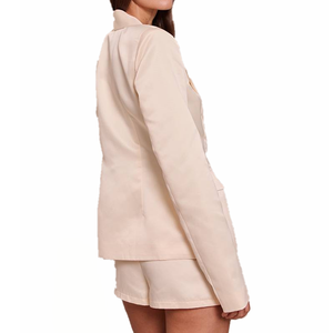 Traje de Blazer Personalizado para Mujer, Estilo Minimalista, Alta Costura, Casual, Formal, de Oficina, Dos Piezas, Chaqueta y Pantalones a Medida, Fabricante Mayorista - Product Image 3
