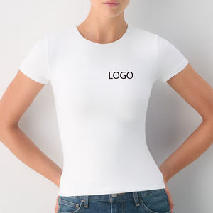 Camiseta de Cuello Redondo para Mujer, Suave y Ligera, Informal, de Verano, Diseño Moderno, Suministro al por Mayor, Servicio OEM, Diseño Económico, 2026 - Product Image 1