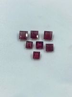 Spinelle rouge naturelle de haute qualité, 2,88 carats, 7 pierres taillées en coussin, origine LK, R.K. GEMS & JEWELLERY pour la fabrication de bijoux